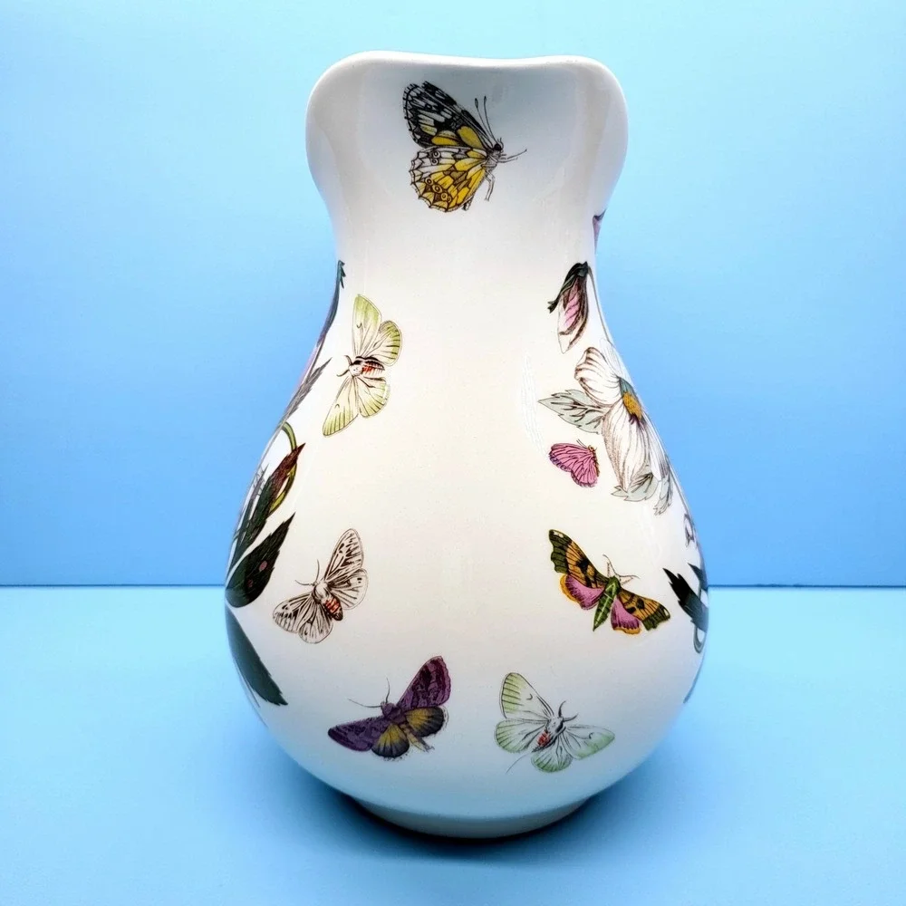 Portmeirion Botanic Christmas Rose Pitcher Vase Vintage Cottagecore‎ Floral